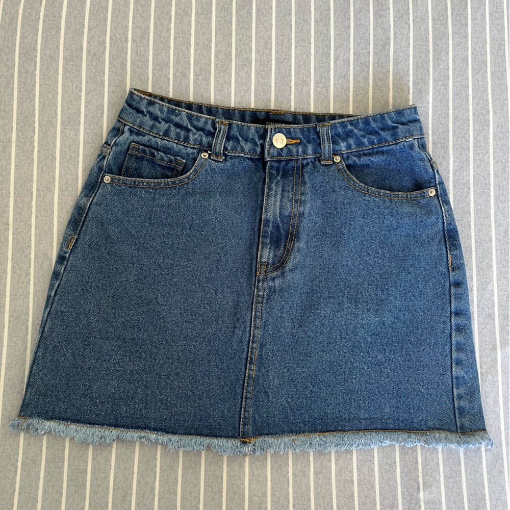 Forever 21 Dark Blue Denim Mini Skirt